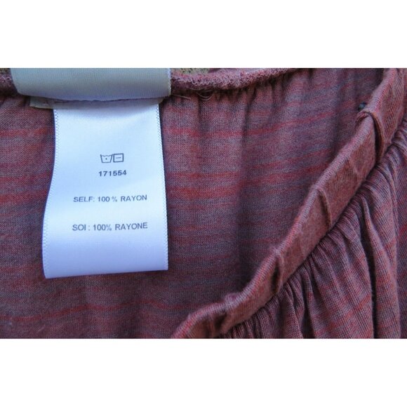 Blouse Anthropologie Dolan Left Coast Collection Off Shoulder Ruffle Top L Rayon - Picture 6 of 10